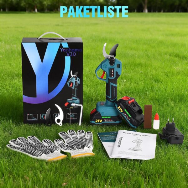 Yanhama 50mm Electric Pruning Shears with 2 Batteries | SK5 Blade